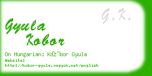 gyula kobor business card